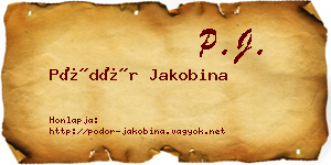Pödör Jakobina névjegykártya